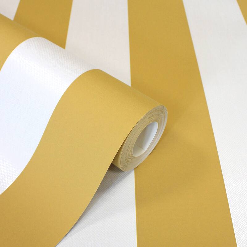 Fine Decor Tavish Mustard Stripe Wallpaper