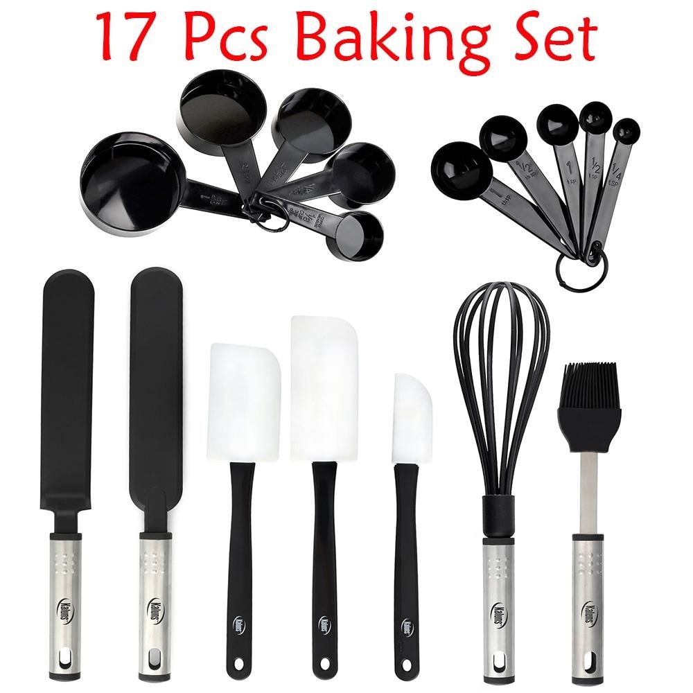 Kaluns Kitchen Utensils Set, 21 Piece Wood And Silicone, Cooking
