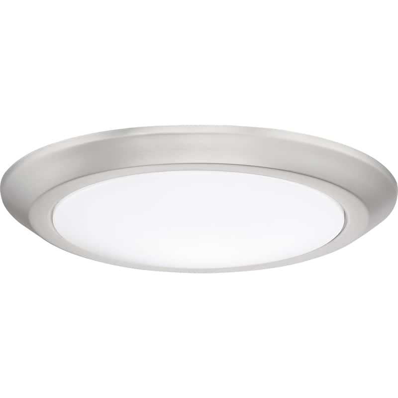James Allan Scioto 12" Wide LED Flush Mount Ceiling Fixture - Brushed Nickel