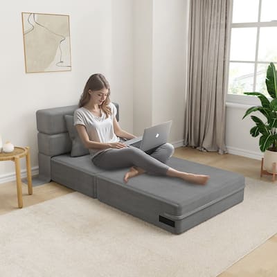 Convertible Compression Corduroy Sectional Sofa (Set of 4)