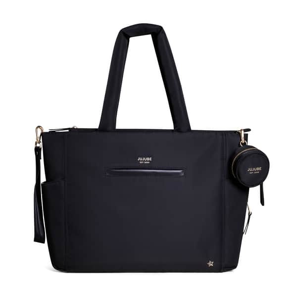slide 2 of 5, JuJuBe Utility-Strap Tote Diaper Bag Black