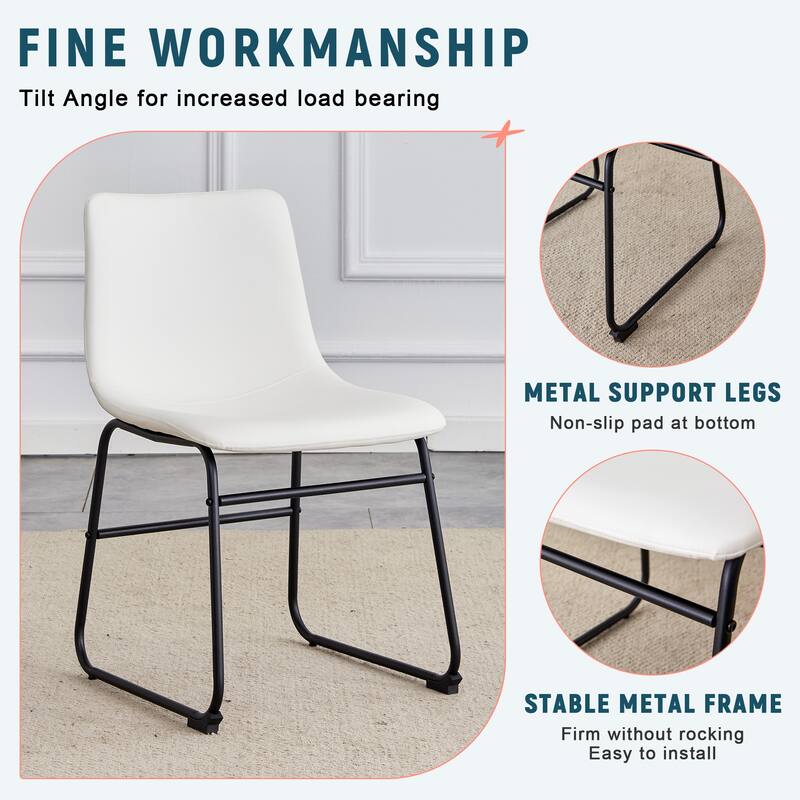 Retro Bar Chairs Set of 4, Modern Faux Leather High Bar Stools with Back and Metal Leg, Bar Chairs for Kitchen Island