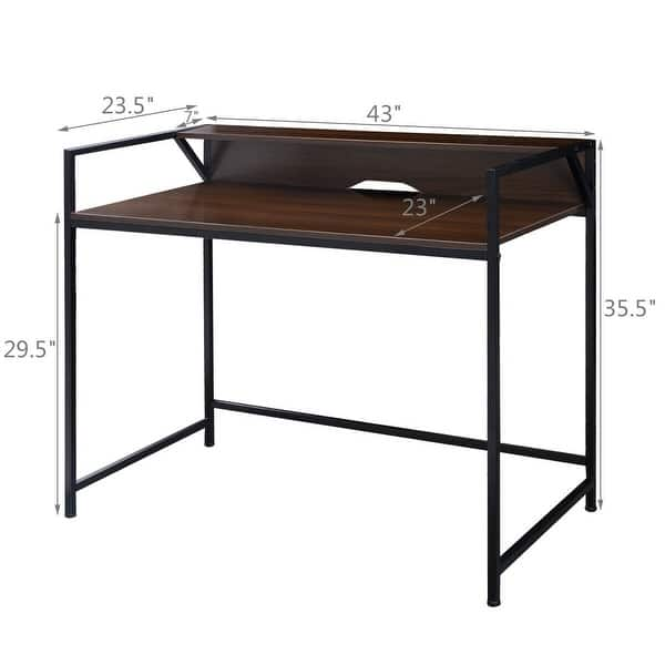 Shop Costway Modern Computer Laptop Desk Study Workstation Table