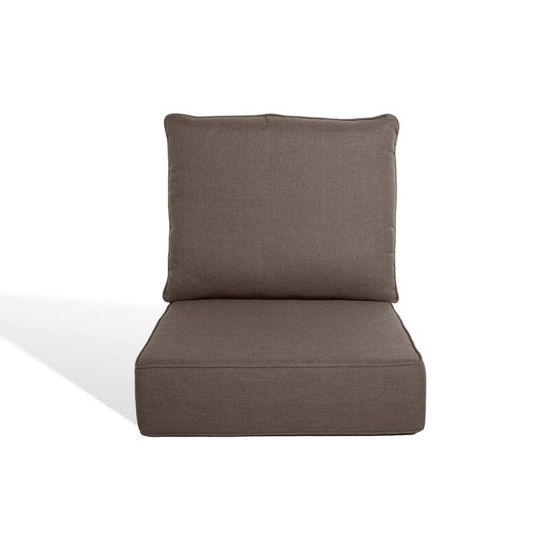 Pocassy 22"x24"x6" Thick Cushions Pillows Indoor & Outdoor Cushion - 1 Set Seat & Back Cushion - Grey Cushion