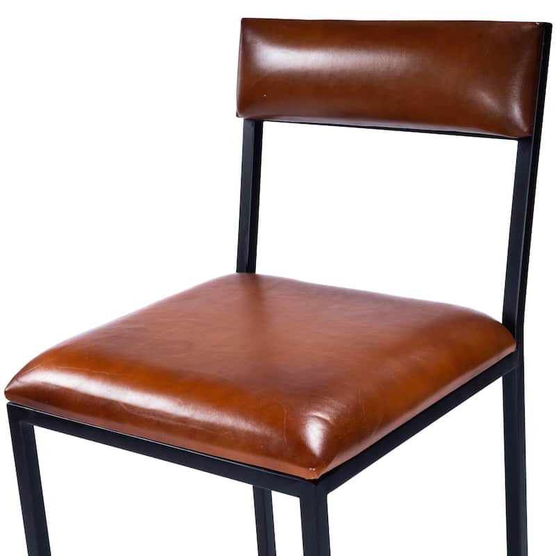 Lazarus Leather & Metal 27" Counter Stool