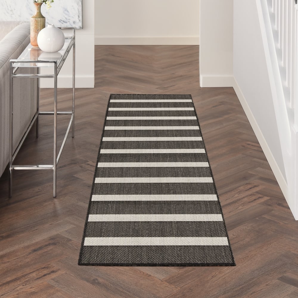 Nourison Positano Indoor/Outdoor Striped Area Rug