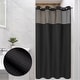 preview thumbnail 110 of 111, No Hook Waffle Weave Shower Curtain with Snap-in Liner