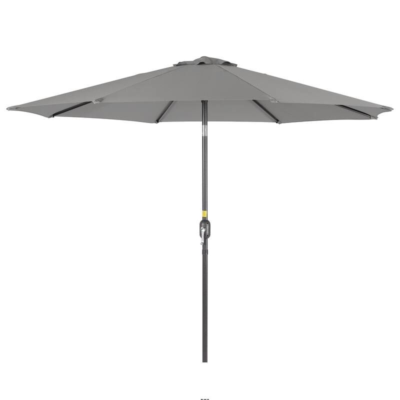 LIVOOSUN 9Ft Solar-powered Large Round Outdoor Patio Market Umbrella with Crank