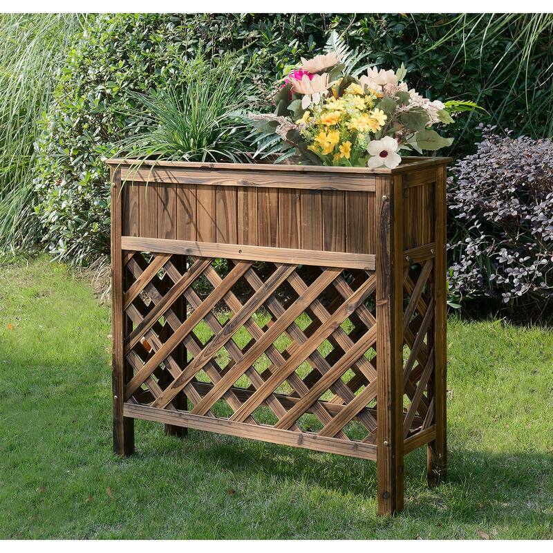 Convenience Concepts Planters & Potts Raised Patio Planter - Weathered Cedar