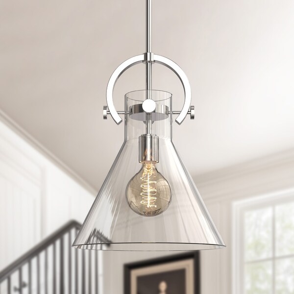 pa-yan 翠12本 YANSUN 1-Light Pendant Light with 12-Inch Flared Cone Shade