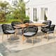 Option Teak Finish+Gray Cushion+Gray Wicker