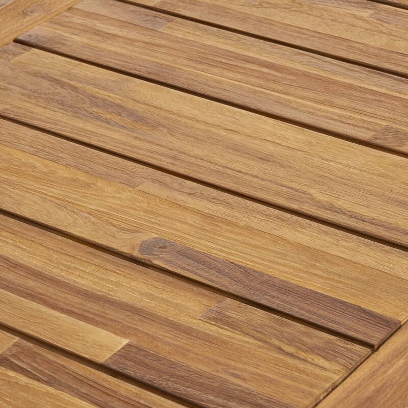 Christopher Knight Home - 7-Piece Outdoor Acacia Wood Dining Set with Handwoven Cushioned Chairs & Rectangular Slatted Table