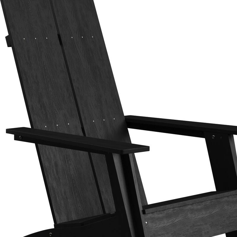 Modern Dual Slat Back Adirondack Style Patio Chair