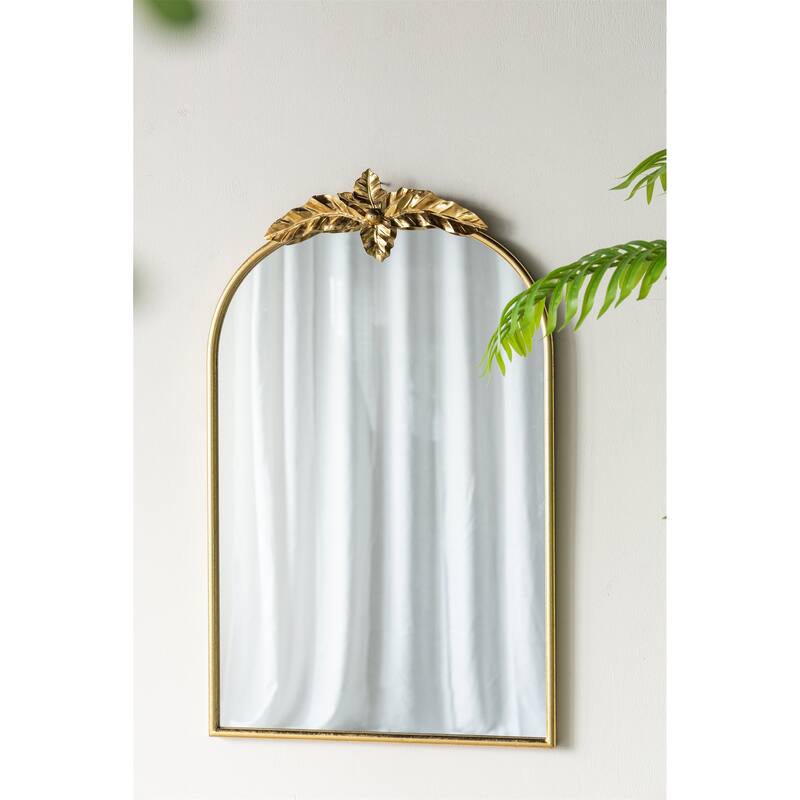 Wall Mirror with Gold Metal Frame - Gold