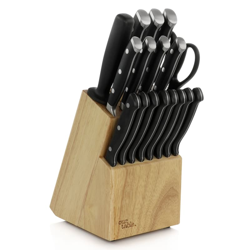 Our Table 18 Piece Stainless Steel Forged Triple Riveted Cutlery Block Set - 18 Piece Set