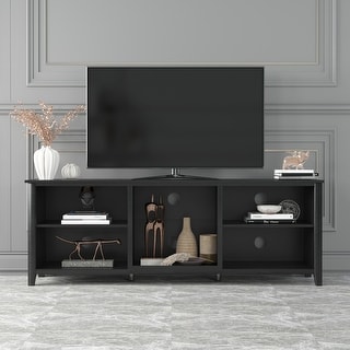 TV Stand Storage Media Console Entertainment Center,Tradition Black ...