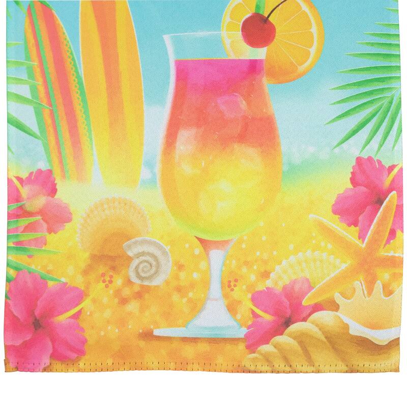 Tropical Welcome Friends Outdoor House Flag 28" x 40"