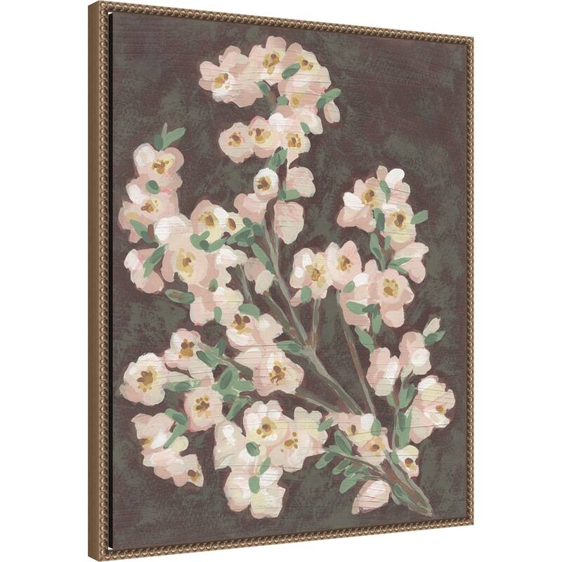 Branch on Burgundy No. 2 by June Erica Vess Framed Canvas Wall Art Print