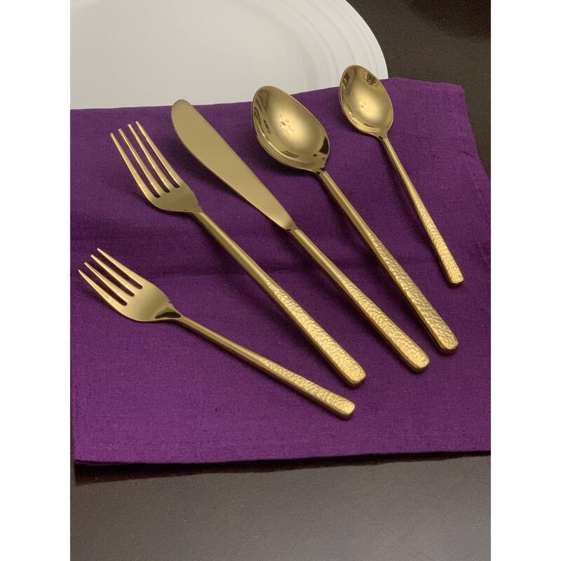 Vibhsa 20 Piece Gold Flatware Set, Service for 4