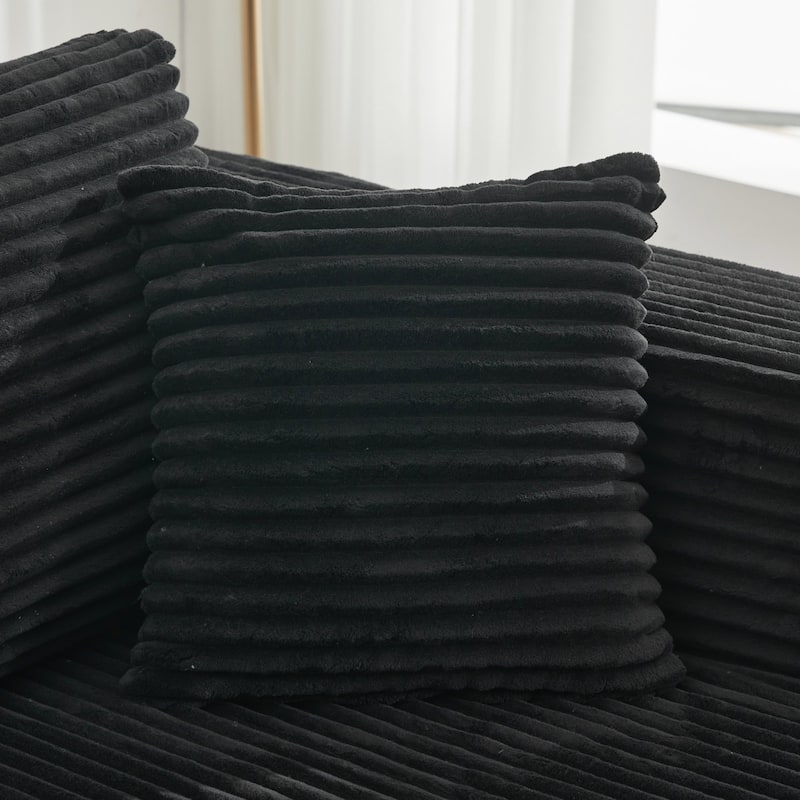 Modular Sectional Couches for Living Room: Single Seat (Black),Can extend an L-shaped sofa or transform it into a U-shaped sofa - Black