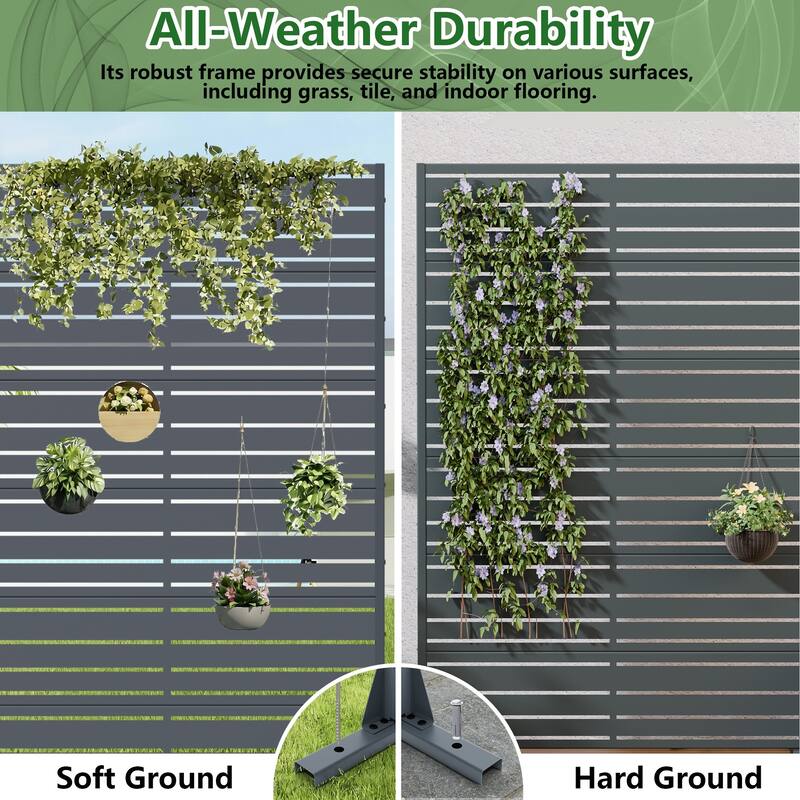 Outdoor Privacy Screen Metal Privacy Screen Panel Free Standing