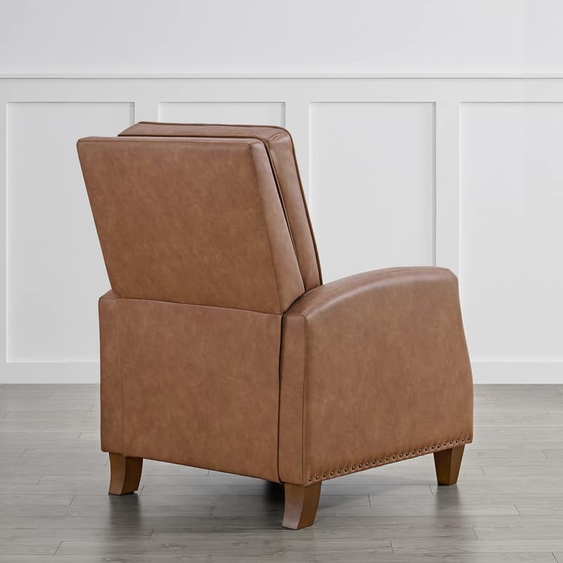 Spruce & Spring Alston Push Back Recliner Chair with Nailhead Trims for Living Room