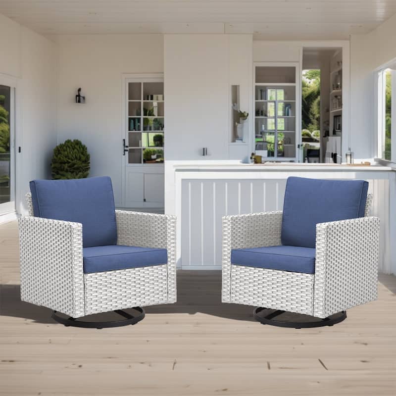 Outdoor Swivel Glider Chairs with Soft Cushion