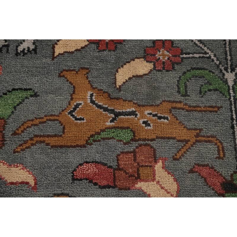 Animal Pictorial Ziegler Area Rug Hand-Knotted Oriental Wool Carpet - 10'0"x 13'9"