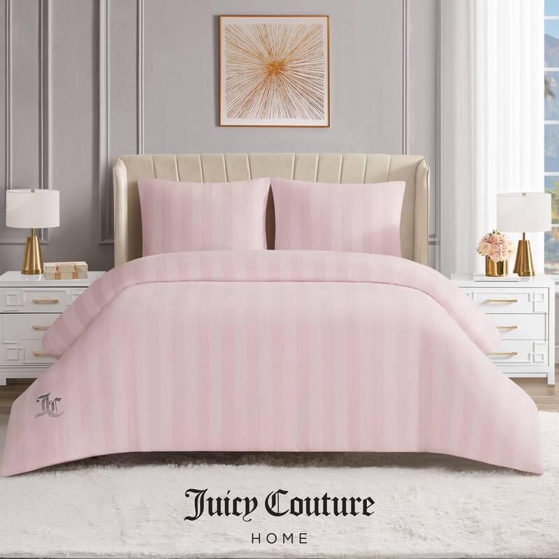 Juicy Couture Jenny Velour Striped Jacquard Comforter Sets