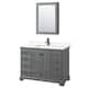 Option Dark Gray, Black Trim, White Quartz Top