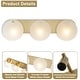preview thumbnail 5 of 11, Modern Gold 3-Light Vanity Light Frosted Glass Bathroom Fixture