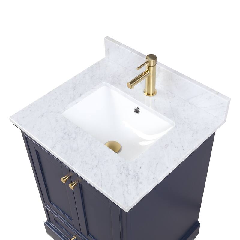 Blossom Copenhagen 24" Bathroom Vanity with Marble Top & Ceramic Sink