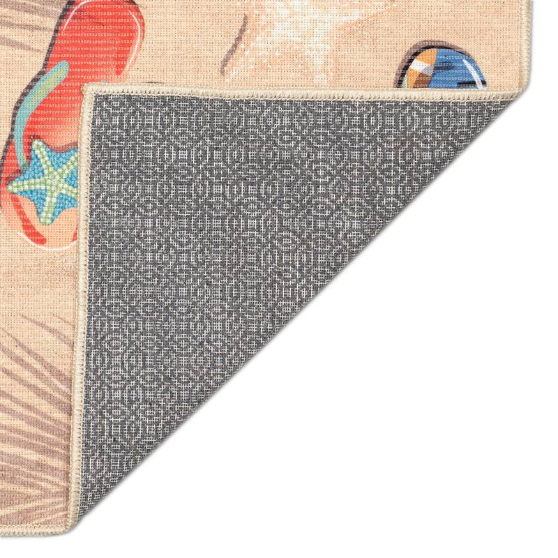 Liora Manne Impressions Beachside Flip Flops Indoor/Outdoor Mat
