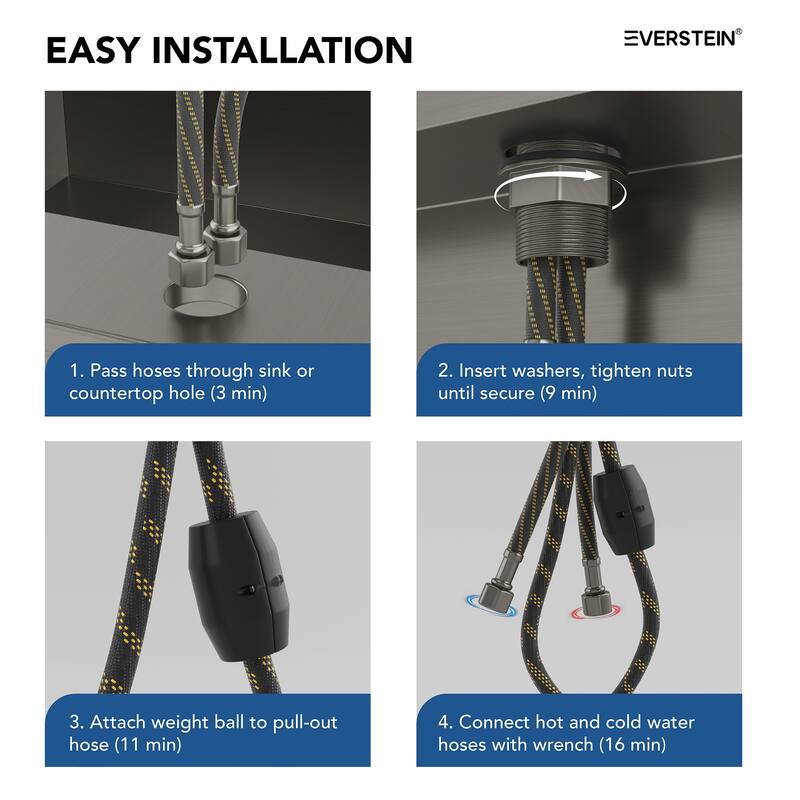 Kitchen Faucets with Pull Down Sprayer LED Single Handle High Arc Pull Out Kitchen Faucet Kitchen Sink Faucet