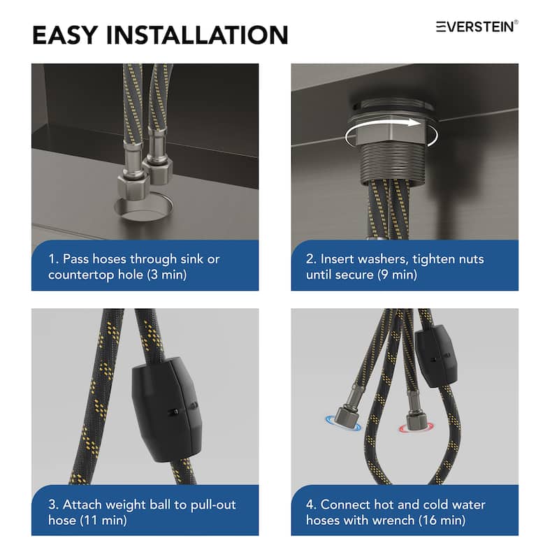 Kitchen Sink Faucet with Pulldown Sprayer Single Handle Spring Pulldown Kitchen Faucet