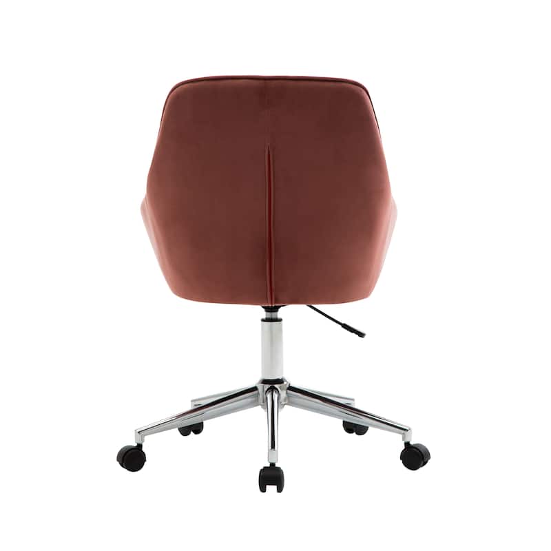 Porthos Home Vinita Height Adjustable Swivel Office Chair, Velvet Upholstery