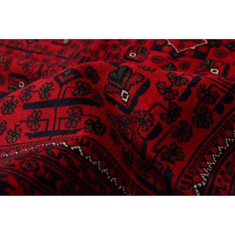 ECARPETGALLERY Hand-knotted Finest Khal Mohammadi Red Wool Rug - 4'11 x 6'9