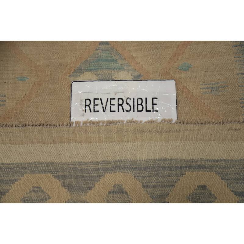 Hand Woven Oriental 100% Wool Carpet Southwestern Tribal Brown Kilim Area Rug - 5' 8'' X 3' 10''