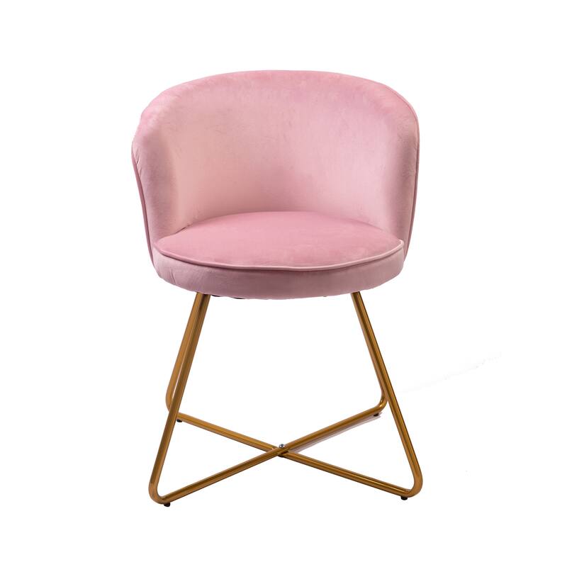 Porthos Home Orry Dining Chair, Velvet Upholstery, Gold Dipped Metal Legs