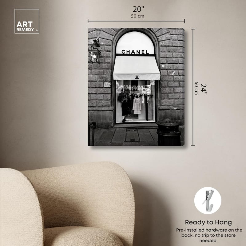 Fashion House Window Canvas by Art Remedy, Gallery Wrapped