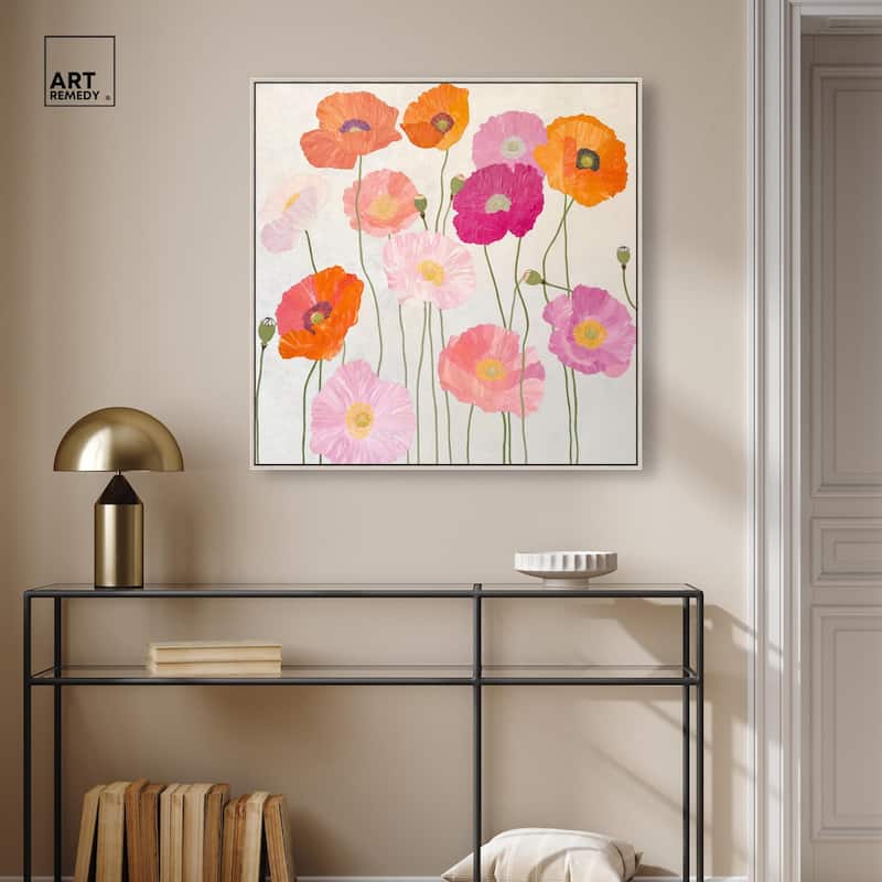 Sunset Poppy Chorus II Canvas by Art Remedy