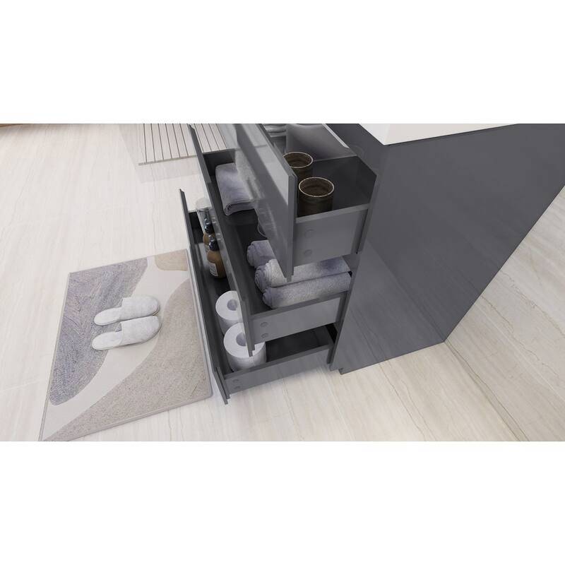 Aron 36'' Freestanding Vanity with Reinforced Acrylic Sink