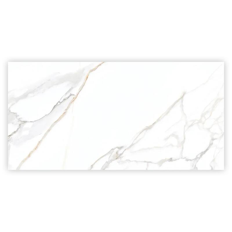 Apollo tile 24" x 48" Strata Polished Bright White Gold Porcelain Tile (15.5 sq ft/case) - 2 Pack