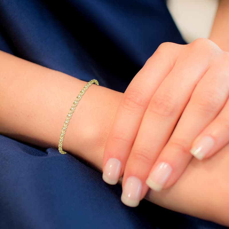 Marquee 1/4 Carat TW Hugs and Kisses Diamond Bracelet in 10K Yellow Gold