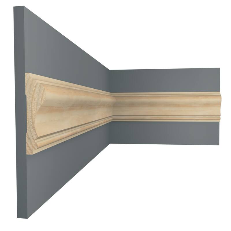 WM390 11/16-in D x 2-5/8-in W x 96-in L Americraft Solid Hardwood Stain Grade Chair Rail Moulding