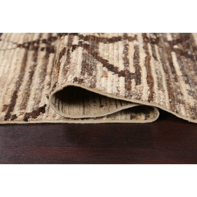 Contemporary Oriental Wool Gabbeh Kashkoli Area Rug Handmade Carpet - 3'2" x 4'11"