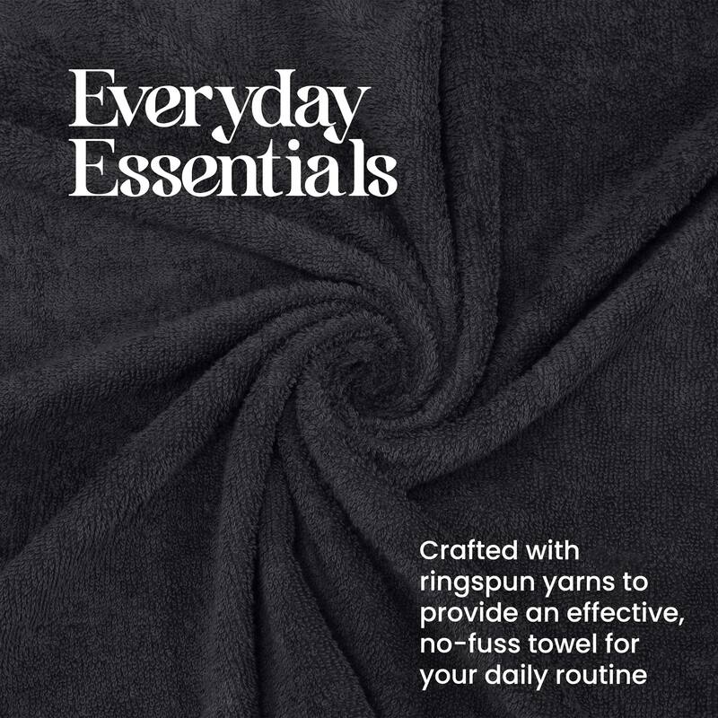 Utica 6-Piece Towel Set 100% Cotton Highly Absorbent & Soft