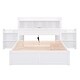 preview thumbnail 12 of 32, Full Size Storage Platform Bed with Trundle and Pull-Out Shelves, White