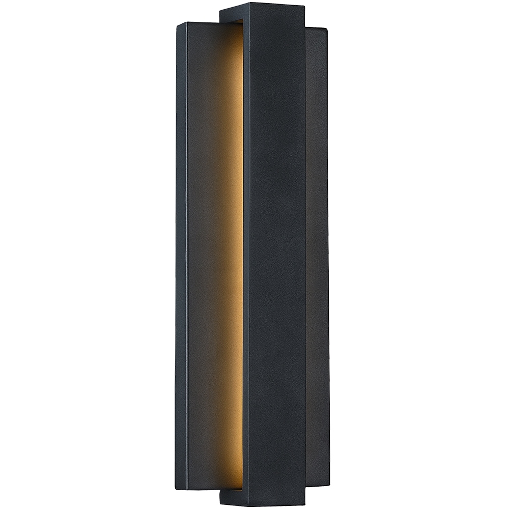 Reflect Black Modern LED Outdoor Wall Sconce Light 24