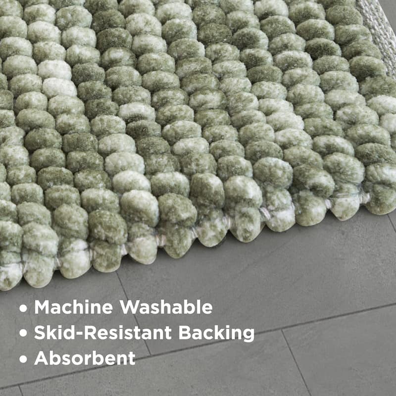 French Connection Space Dye Chunky Chenille Bath Rugs